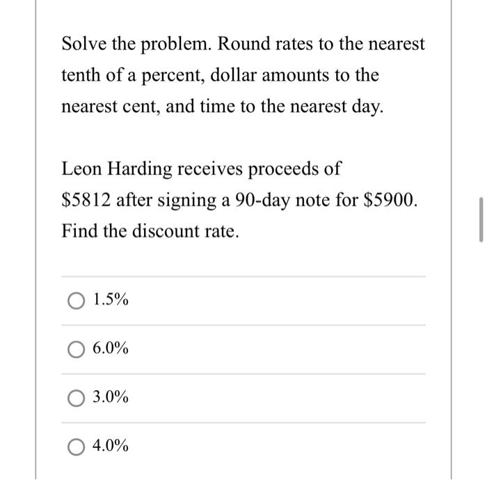  please help. will like Solve the problem. Round rates to the