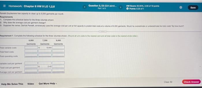  Save Homework: Chapter 6 HW 9 LO 1,2,8 Question 3, E8-22A