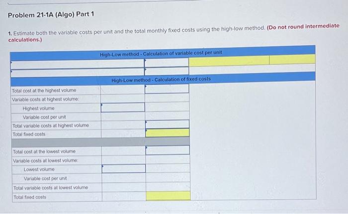 P1 [The following information applies to the questions displayed below.] Alden Company's