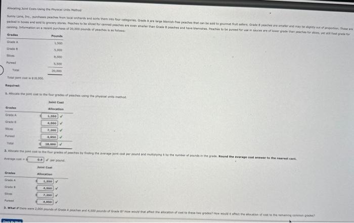 purchases peaches from local orchards and sorts them into four categories, Grade