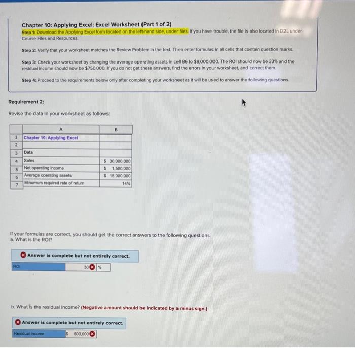 Chapter 10: Applying Excel: Excel Worksheet (Part 1 of 2) Step