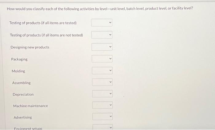 multiple drivers (items that consume resources) rather than just one driver to