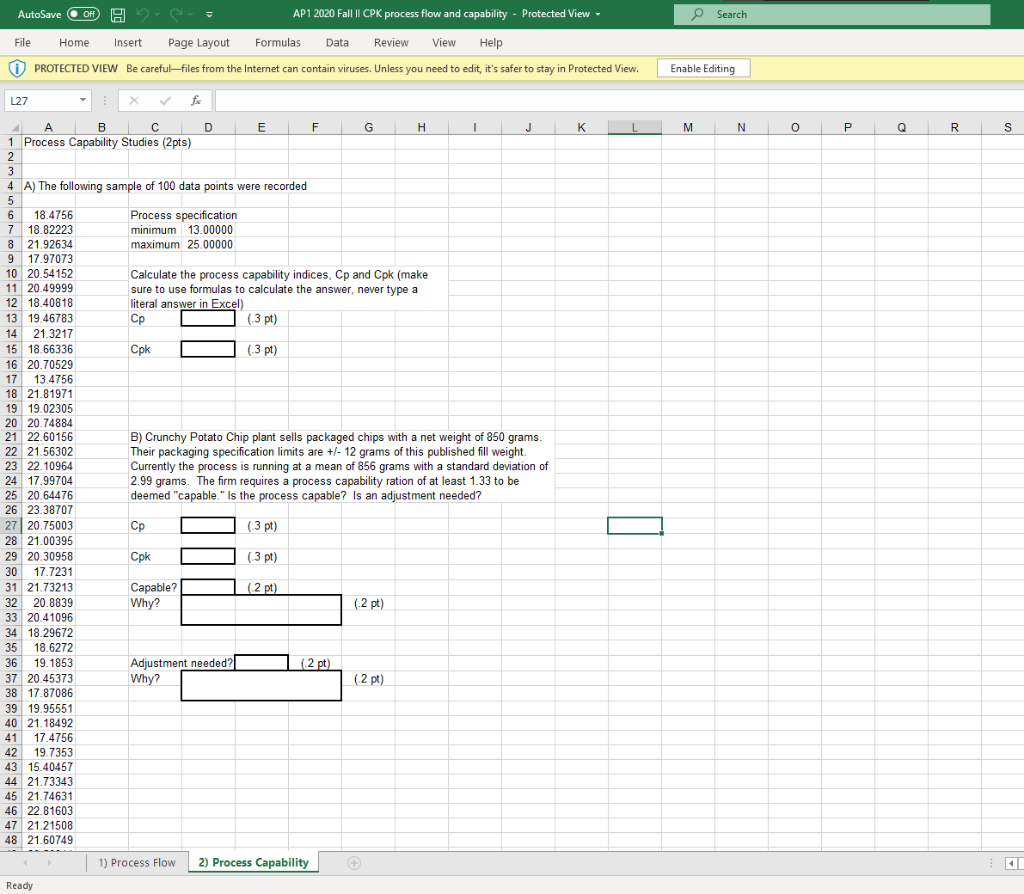 capability - Protected View Search File Home Insert Page Layout Formulas Data