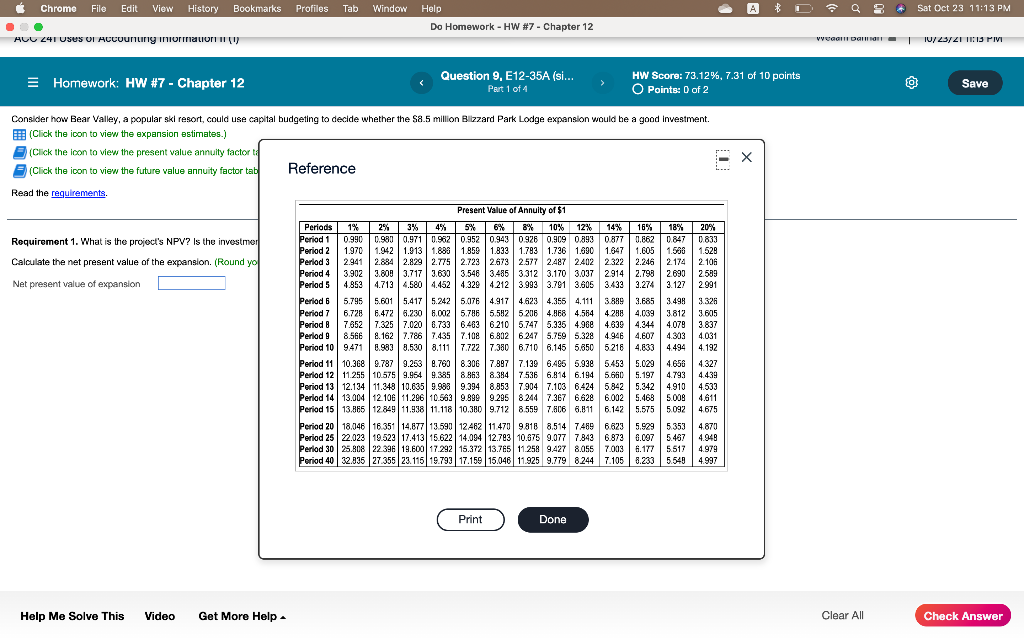 ALU 241 USUS DI ACCUuring normation WEG OG TV/23/21 112 PIV Homework:
