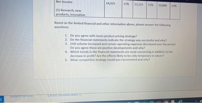 business decisions. Jones Company is a producer of high quality, branded products.