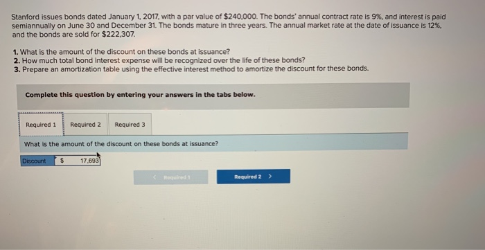 of $240,000. The bonds' annual contract rate is 9%, and interest is