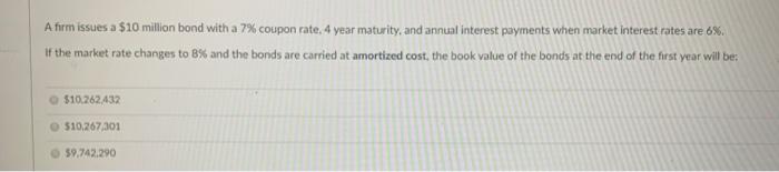 payments when market interest rates are 6% The total of all cash