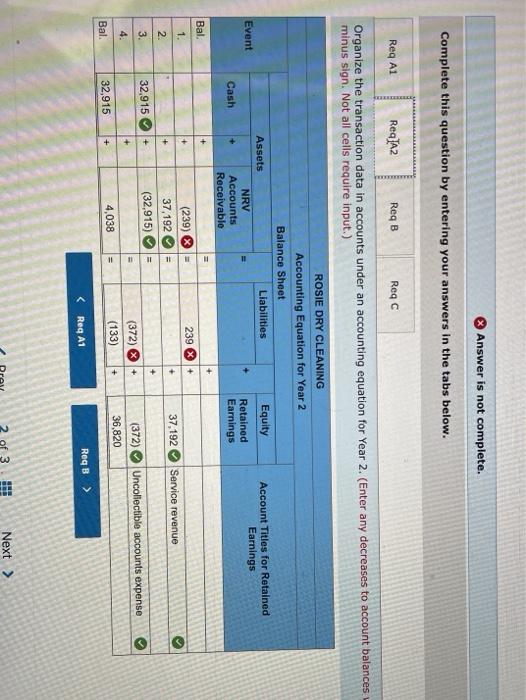 of cleaning services on account. 3. Collected $32,915 cash from accounts receivable
