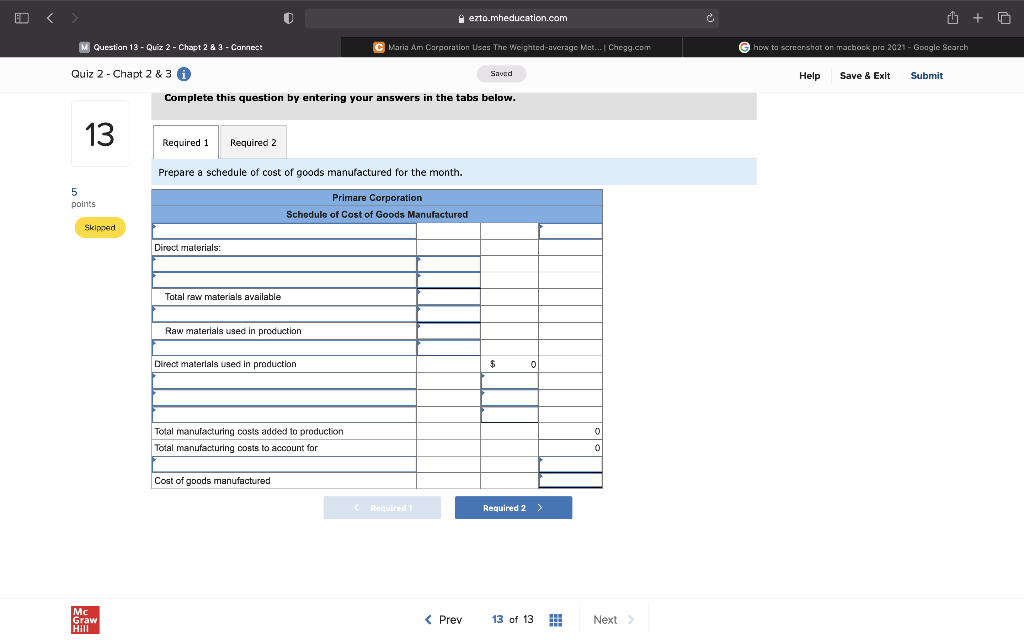 2 & 3 - Connect C Maria Am Carporation Uses The Weighted-average