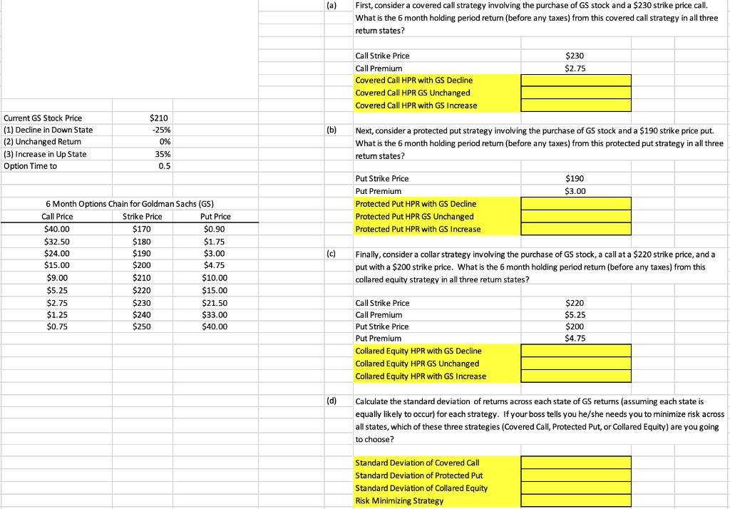 (a) First, consider a covered call strategy involving the purchase of