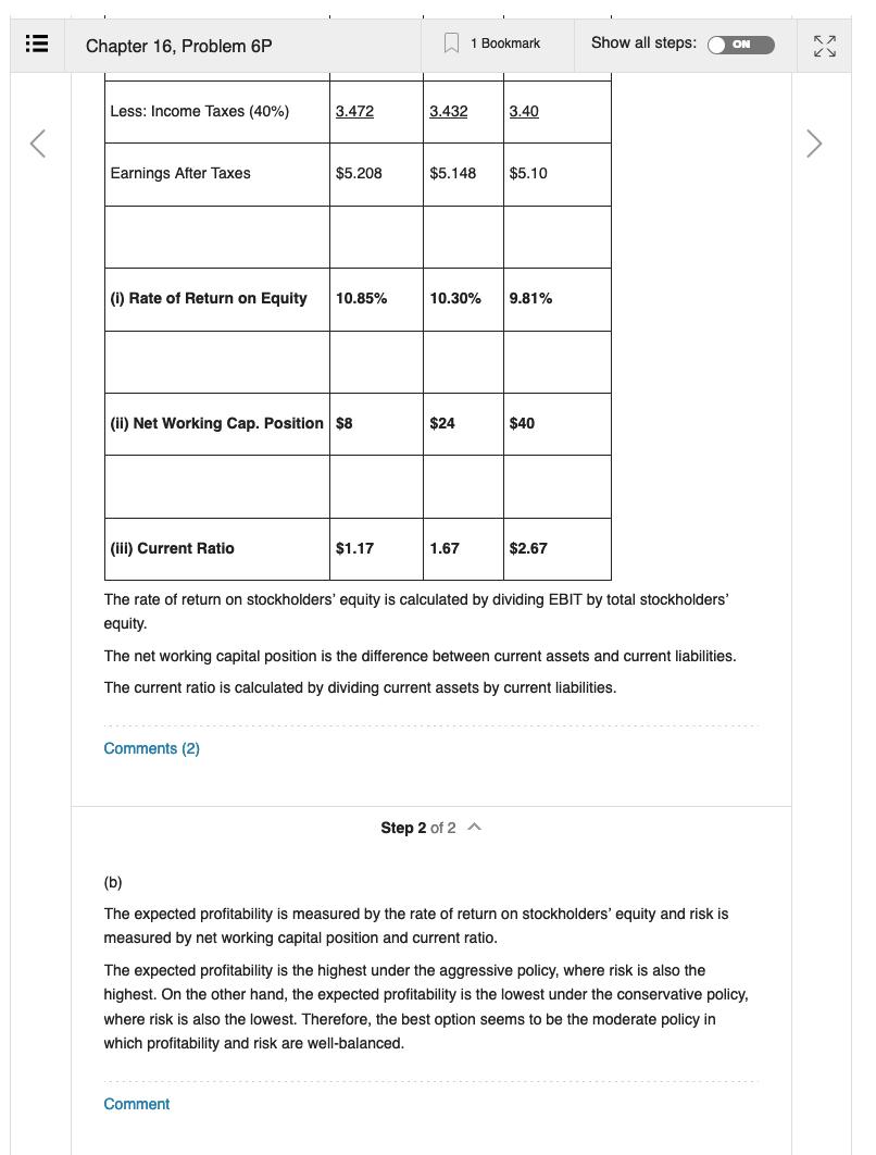 of the numbers in the answer were calculated? Thank you Contemporary Financial