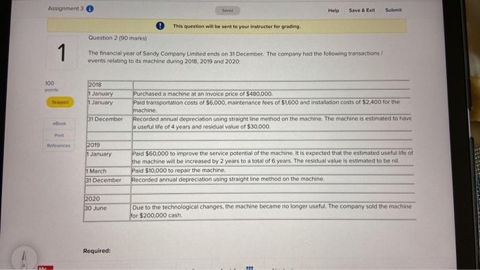  Assignment 3 Sound Help Save & Ex Submit This question will