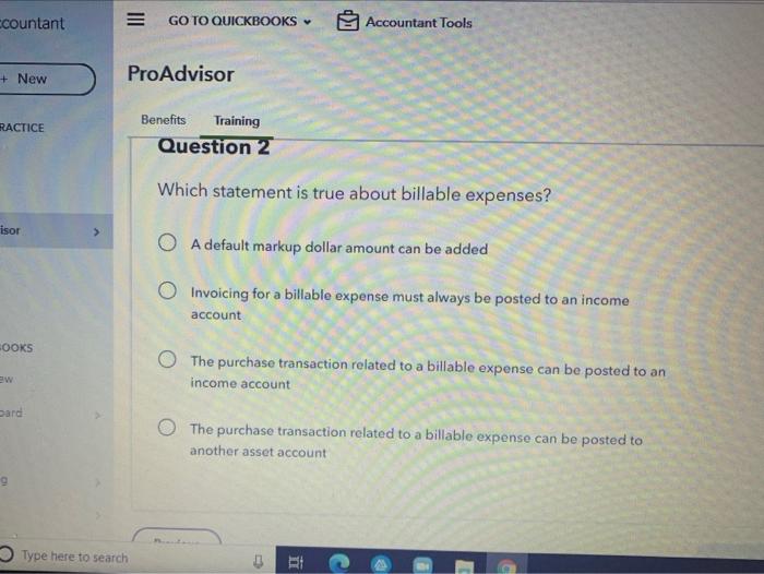  countant E GO TO QUICKBOOKS Accountant Tools ProAdvisor + New RACTICE