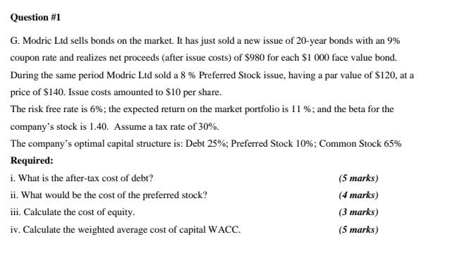 Question #2 A. Explain what is meant by the cost of capital'.