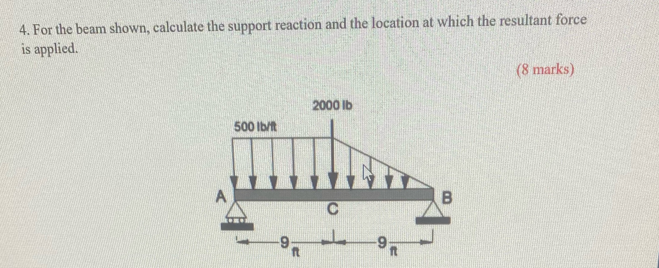 Need help please answer asap thank you 4. For the beam shown,