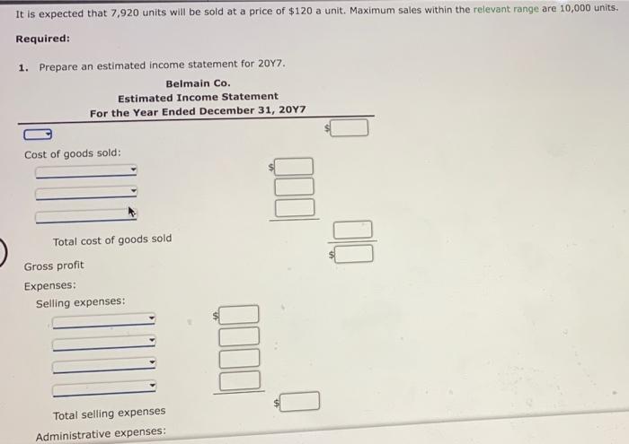 of paper. Contribution Margin, Break-Even Sales, Cost VolumeProhit Chart, Margin of safety,