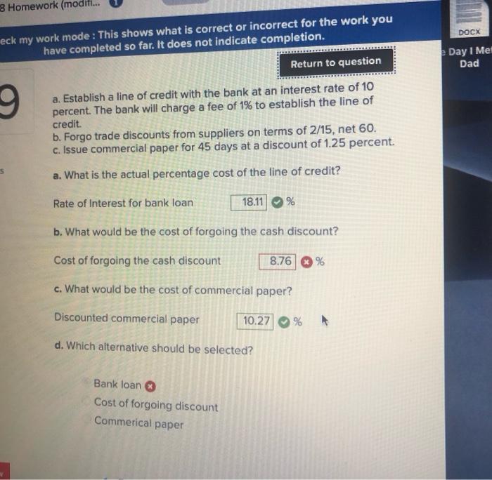  8 Homework (modifi... DOCX eck my work mode: This shows what