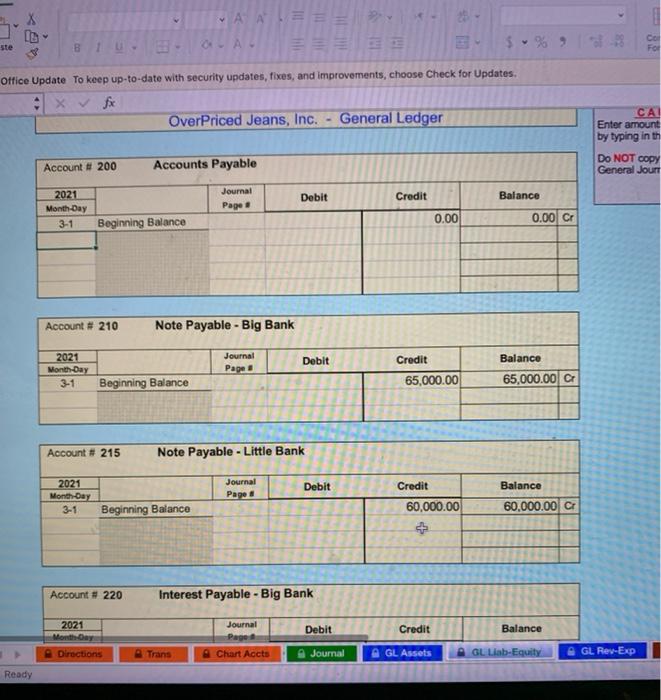 March 17 March 20 March 22 March 26 AT Chart Accts GL