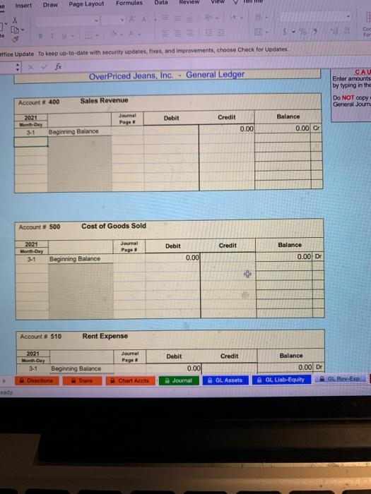 March 26 March 30 + Additional Information Note Payable Big Bank: Directions