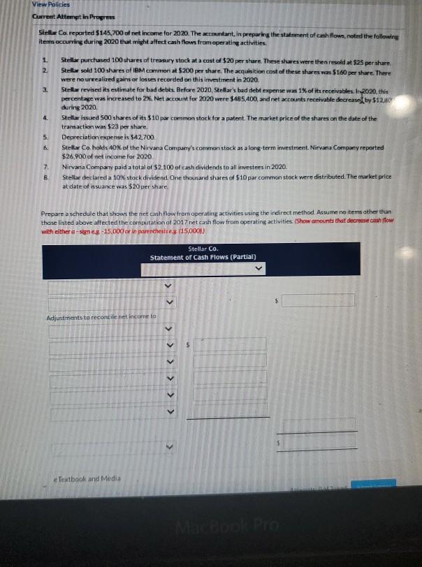  1 View Policies Current Attempt in Progress Stel Coreported $145,700 of