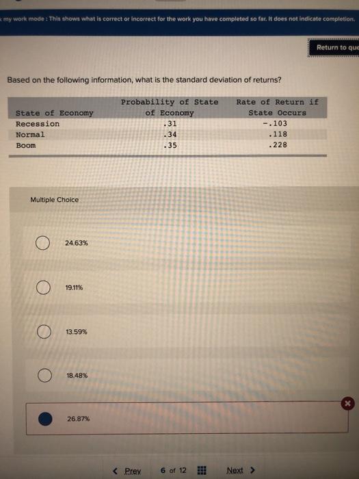  my work mode: This shows what is correct or Incorrect for