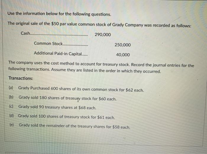  write journal entry for the following part. f. Transaction "c" is