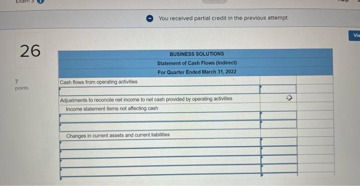 prevlous attempt. You recelved partial credit in the previous attempt. Required: Prepare
