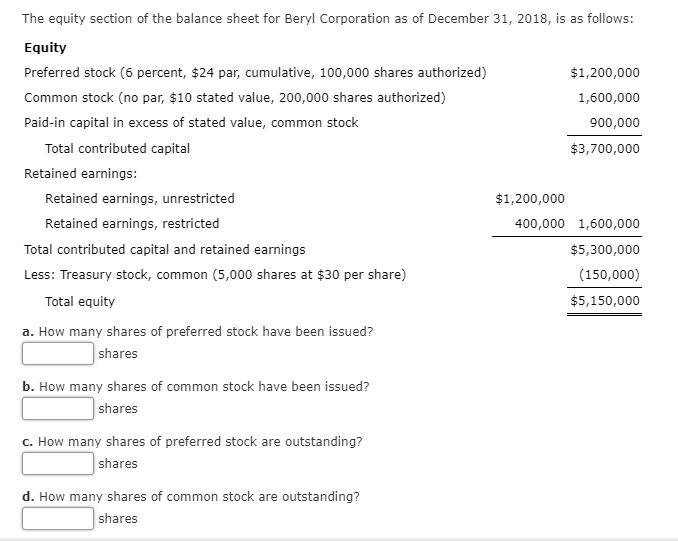 per share, to be held in treasury. d. Another 8,000 shares were