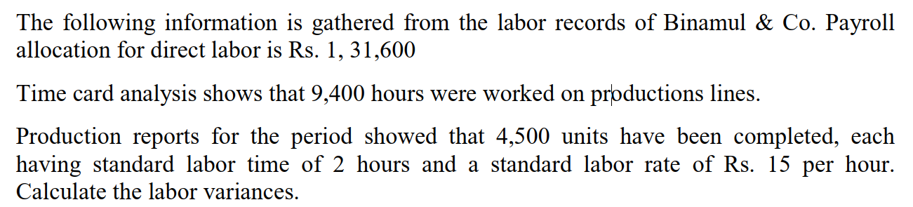 Bonus plan with a wage rate of Rs.20 per hour and the