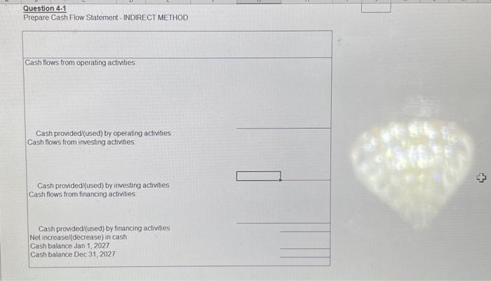 Profit for the year ending December 31,2027 was $27,160. 2. Land was
