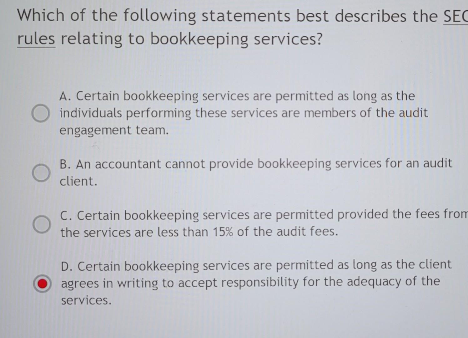 may be provided to an individual in a financial reporting oversight role