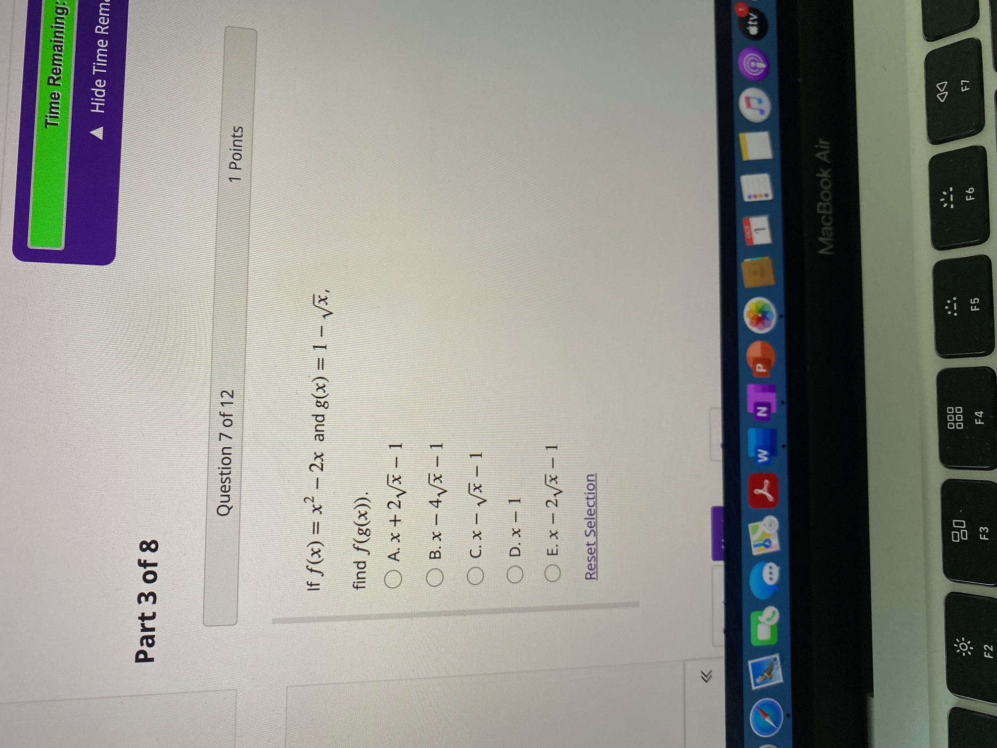 Hide Time Remaining terials laterials Part 1 of 8 ew Question 2