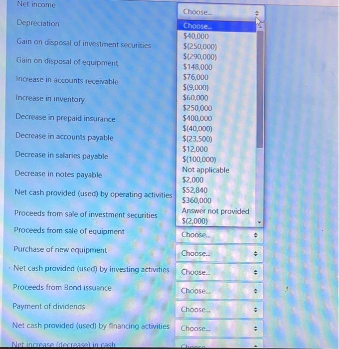 A and B requirements before attempting Part The company has provided you