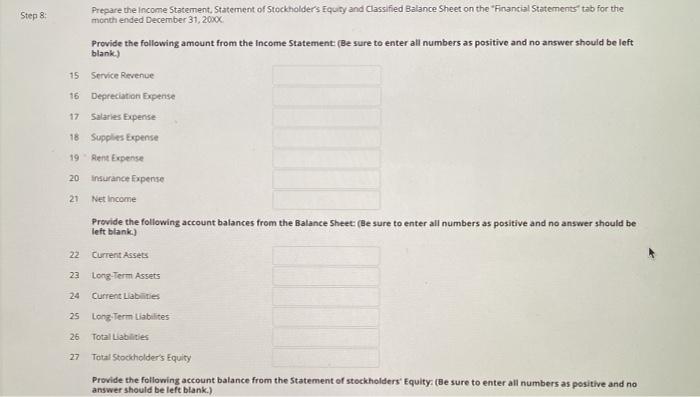Supplies Prepaid Insurance Equipment Land Accumulated Depreciation Accounts Payable Deferred Revenue Salaries