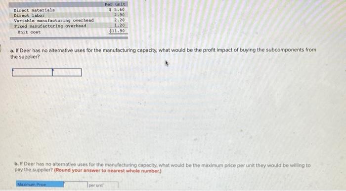 need some help solving this there are 3 parts a. If Deer