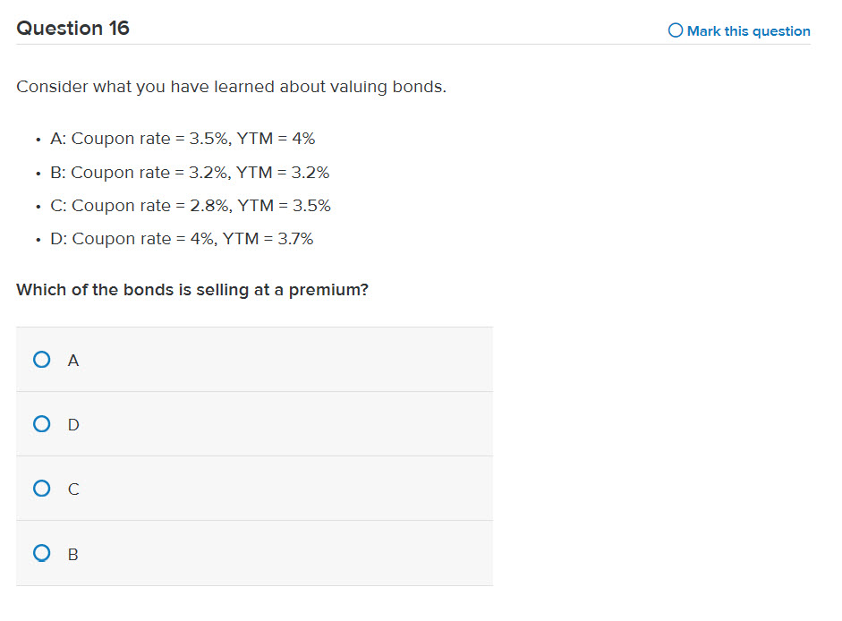 Question 16 O Mark this question Consider what you have learned