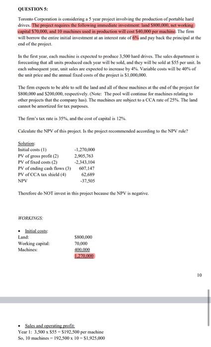  Can you explain why we ignored the 6% interest rate when