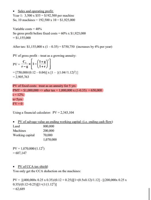 calculating NPV & why we took the Fixed cost net of tax