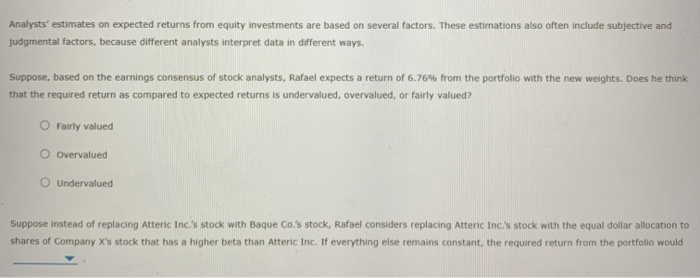 analyst at a wealth management firm. One of his clients holds a