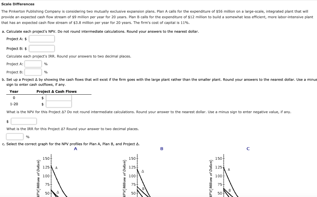 can you use excel sheet? parts A&B ONLY Scale Differences The