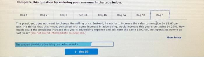 Its operating results for last year were as follows: Sales $ Variable