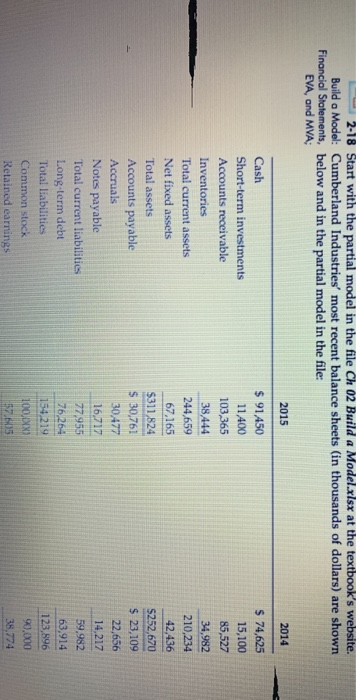  2-18 Start with the partial model in the file Ch 02