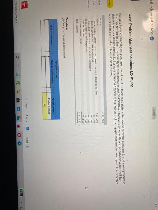  Help Saved 11 Problems of the Week Serial Problem Business Solutions