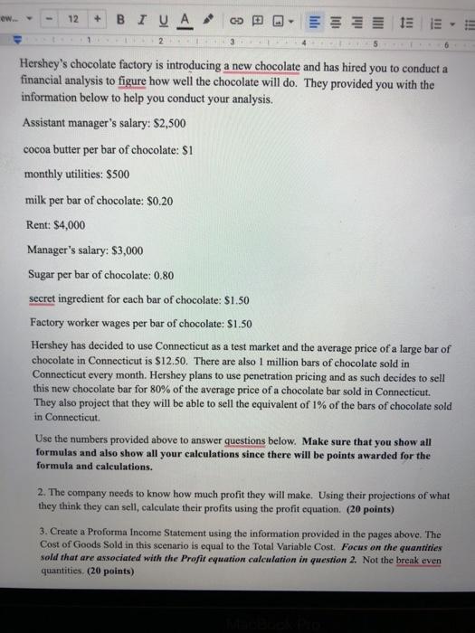 Answer #3. please show work ew 12 + BIUA C 15 HT