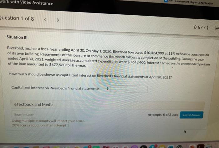  work with Video Assistance NWP Assessment Player Us Application Question 1