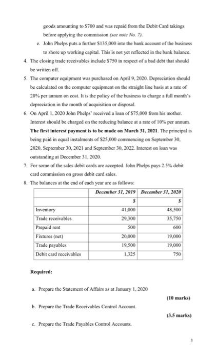 and h? Under required, starting on this page with a, b and