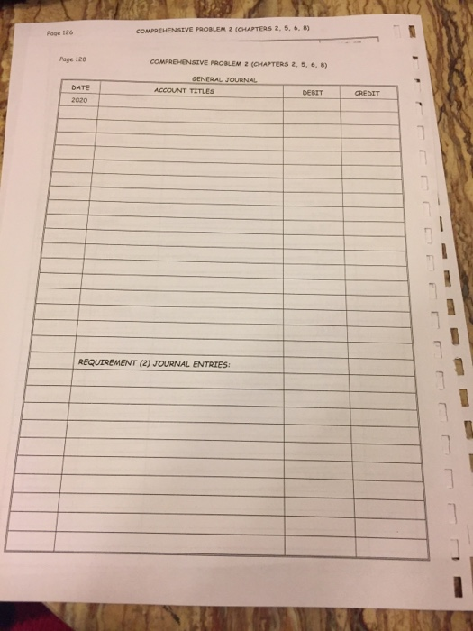 journal entries to record additional transactions (a) and (b) on the following