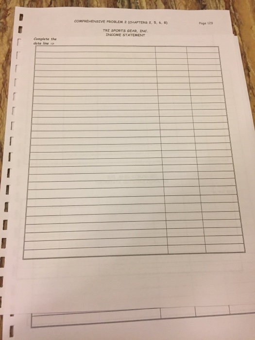 page for Accounts Receivable related to uncollectible accounts (3) Tr Sports Gear,