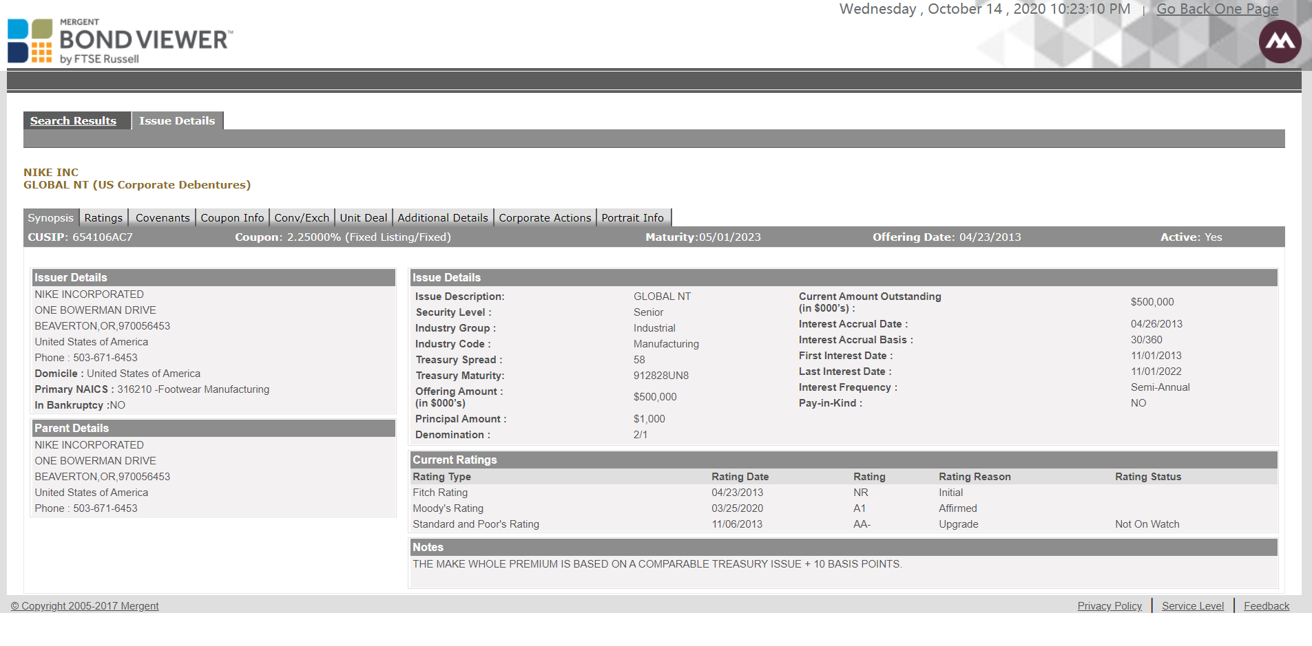 offering (This means compute the YTM as if today was the offering