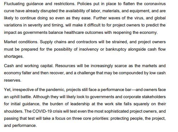 PROJECT CONTINUITY IN THE FACE OF COVID-19 By Jim Banaszak, Roberto Charron,